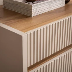 Clearance FORTE Komoda z oświetleniem OAK SQUERE 160 cm