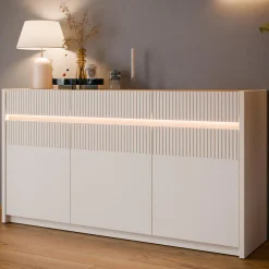 Clearance FORTE Komoda z oświetleniem OAK SQUERE 160 cm