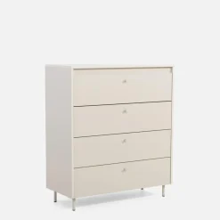 Outlet LENART Komoda z szufladami na metalowych nóżkach TORINO kaszmir