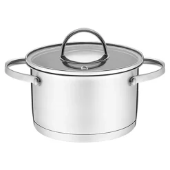 Prima Cucina Garnki, Patelnie I Pokrywki^Komplet 4 garnków z pokrywkami chrom MILANO