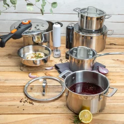 Prima Cucina Garnki, Patelnie I Pokrywki^Komplet 4 garnków ze stali nierdzewnej AMARO