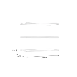 FORTE Akcesoria Do Szaf^Komplet 3 półek do szafy 108.6 cm