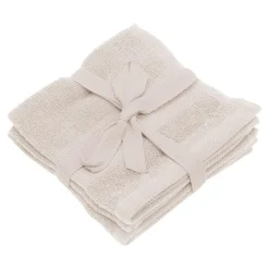 Best Komplet 3 ręczników bawełnianych beżowych 30x30 cm