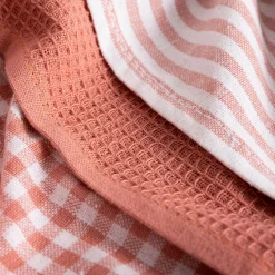 Best inny Komplet 3 ręczników kuchennych różowe 40x60 cm