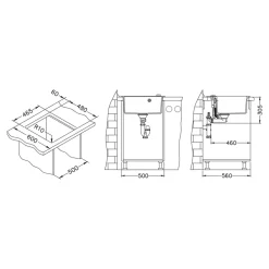 Outlet Alveus Komplet - zlewozmywak FLIN 20 ROYAL z baterią QUEEN