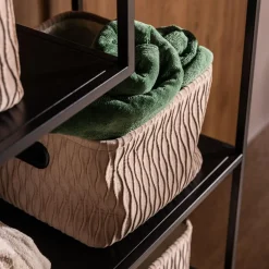 Discount inny Komplet koszy do przechowywania beżowy, 3 sztuki