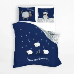 Discount Faro Komplet pościeli bawełnianej SPOKO SPANKO owce 140x200 cm