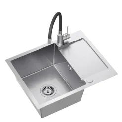 inny Zlewozmywaki^Komplet zlewozmywak QUADRON inox AVENIR SHORT 60x48 cm z baterią