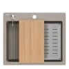 Outlet inny Komplet zlewozmywak QUADRON szary MASTER BASE 1K 59,5x50 cm z akcesoriami