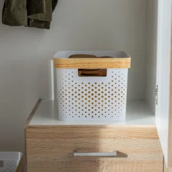 inny Pudełka I Pojemniki Do Przechowywania|Koszyki Dekoracyjne^Kosz do przechowywania biały 36x27x24 cm