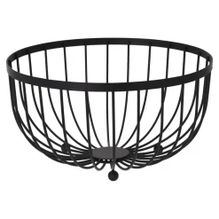 Miski, Patery I Półmiski^Kosz na owoce metalowy czarny LOFT 25x13 cm