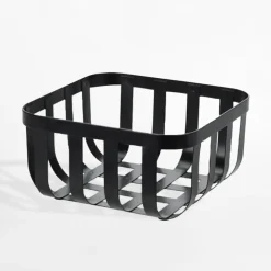 Outlet inny Kosz na owoce metalowy, czarny, 19x19 cm