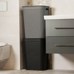 New ROTHO Kosz na pranie szarobrązowy BRISEN 50 l