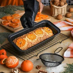 Przybory Kuchenne^Kratka do studzenia ciasta czarna 36x20 cm