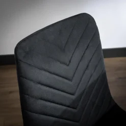 Krzesła^Krzesło welurowe czarne ANUTO