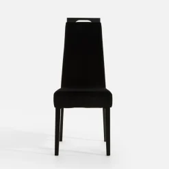 Fameg Krzesła^Krzesło welurowe czarne JOEL