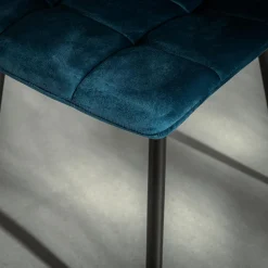 Clearance inny Krzesło welurowe granatowe JYRANDO