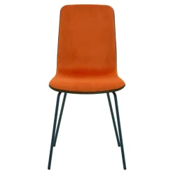 Fameg Krzesła^Krzesło welurowe pomarańczowe VINGE