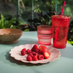 inny Grill I Piknik^Kubek plastikowy ze słomką czerwony 500 ml