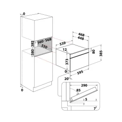 WHIRLPOOL Kuchenki Mikrofalowe^Kuchenka mikrofalowa do zabudowy WMD44MB czarna