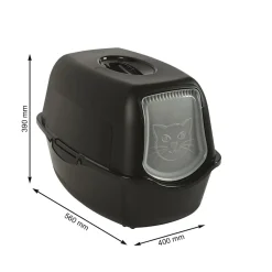 Online ROTHO Kuweta dla kota zamykana czarna ECO BAILEY 56 cm