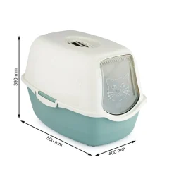 Clearance ROTHO Kuweta dla kota zamykana zielona ECO BAILEY 56 cm