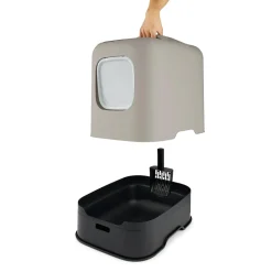 Outlet ROTHO Kuweta wysoka dla kota beżowo-szara 51 cm