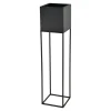 Donice, Osłonki I Kwietniki^Kwietnik metalowy czarny LORIENTS 87 cm