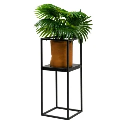 Donice, Osłonki I Kwietniki^Kwietnik metalowy loftowy czarny LILLIE 47 cm