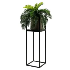 Discount Kwietnik metalowy loftowy czarny LILLIE 62 cm
