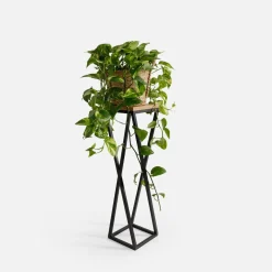 Best inny Kwietnik stalowy loftowy czarny dąb LESCAR XS 47 cm
