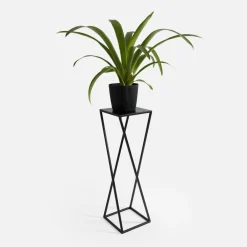 Discount inny Kwietnik stalowy loftowy czarny ERNEE M 62 cm
