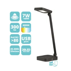 Clearance MAXCOM Lampa biurkowa LED ML1001 USB