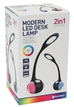 Dzieci PLATINET S.A. Lampki Biurkowe|Lampki Gamingowe^Lampa biurkowa LED PDL20B czarna
