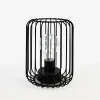 Zumaline Lampy Stołowe^Lampa dekoracyjna LED druciany klosz czarna 13x17 cm