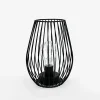 Zumaline Lampy Stołowe^Lampa dekoracyjna LED druciany klosz czarna 14,5x20 cm