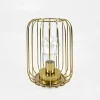 Zumaline Lampy Stołowe^Lampa dekoracyjna LED druciany klosz złota 13x17 cm