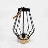 Zumaline Lampy Stołowe^Lampa dekoracyjna LED druciany klosz czarna 16x24 cm
