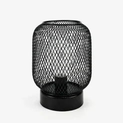 Hot Zumaline Lampa dekoracyjna LED siatkowy klosz czarna 14x16,5 cm