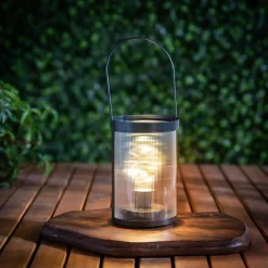 Zumaline Lampy Stołowe^Lampa dekoracyjna z uchwytem LED czarna 10,5x15,8 cm
