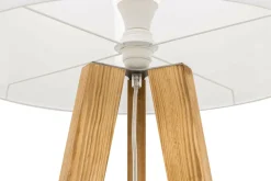 Spot - Light Lampy Podłogowe^Lampa na drewnianym trójnogu abażur biały LOTTA