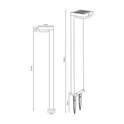 Best Zumaline Lampa ogrodowa solarna czarna GRID