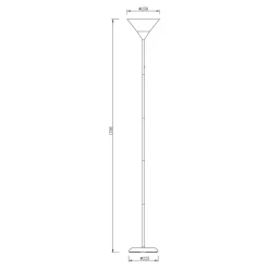 Clearance Zumaline Lampa podłogowa czarna MOREN