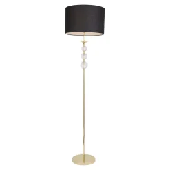 Clearance Zumaline Lampa podłogowa czarno-złota REA II