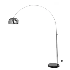 Zumaline Lampy Podłogowe^Lampa podłogowa do salonu łukowa chrom SOHO