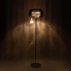 Zumaline Lampy Podłogowe^Lampa podłogowa glamour z kryształkami chromowana CRYSTAL