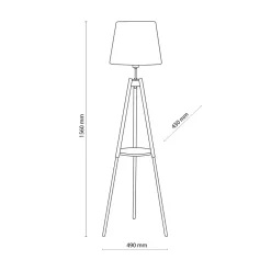Clearance TK Tomasz Krywult Lampa podłogowa z abażurem biała VAIO