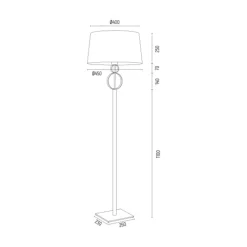 Clearance inny Lampa podłogowa z abażurem czarno-złota PERSEO