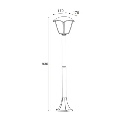 Zumaline Lampy Ogrodowe|Lampy Ogrodowe^Lampa stojąca zewnętrzna LANTERN czarna