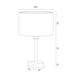 Sale inny Lampa stołowa abażur czarno-złota ABBANO